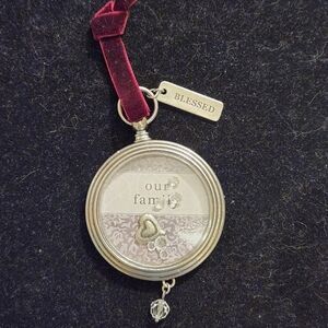 Forever Treasures Family Ornament with Velvet Ribbon